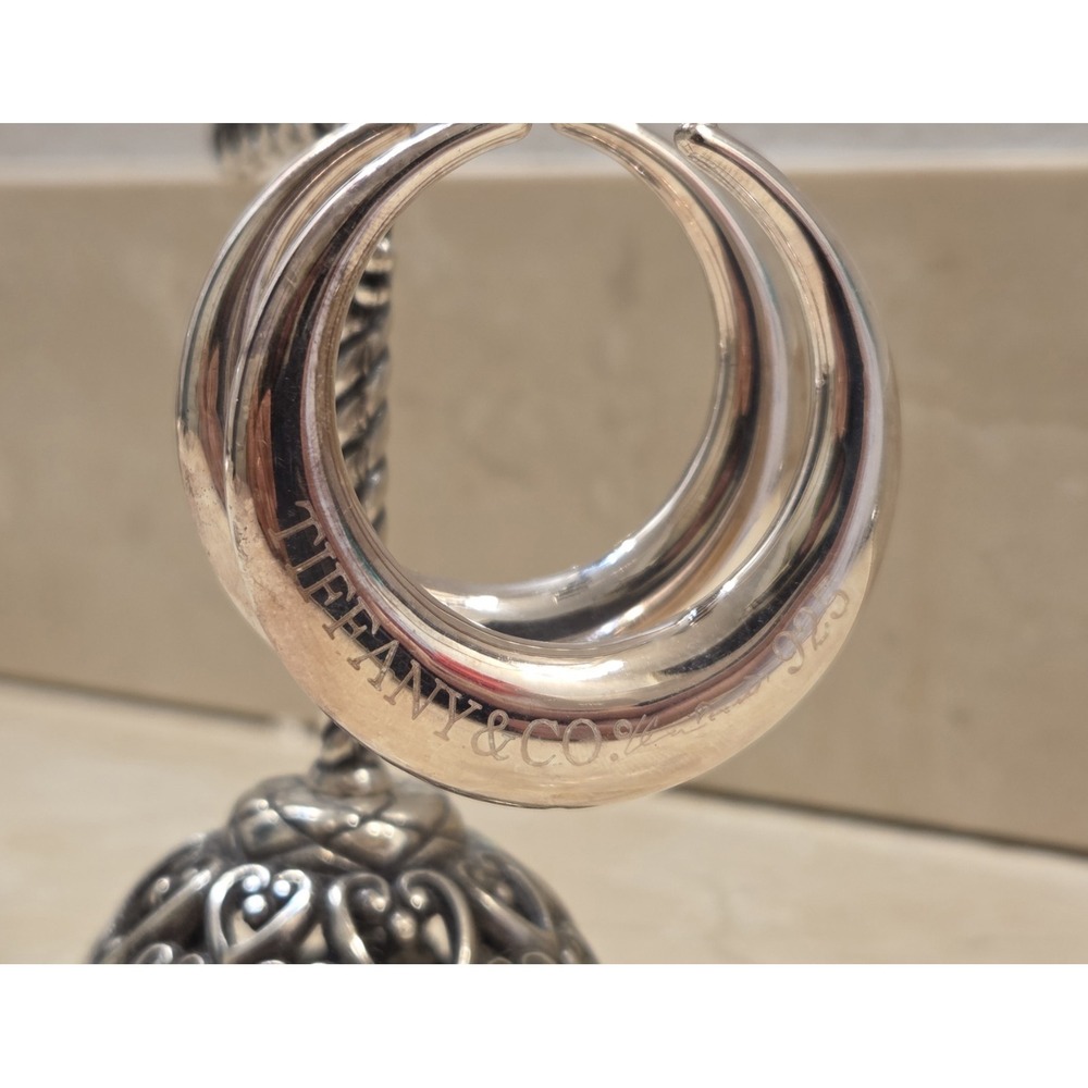 Vintage Tiffany & Co Elsa Peretti 50mm Puffy Hoop Earrings Rare - Picture 3 of 7